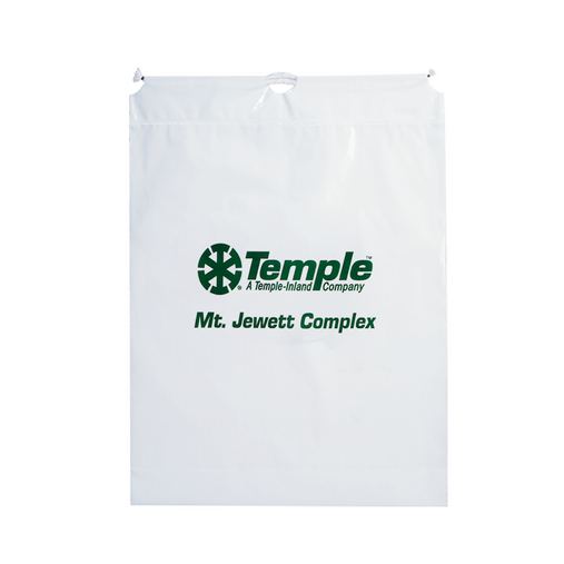 Custom Printed Cotton Cord Drawstring Plastic Bag (16"x18"x3") - Flexo Ink - 12CC16183-FI